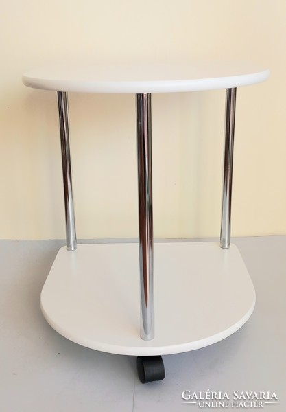 Chrome wooden rolling table, bar table negotiable design