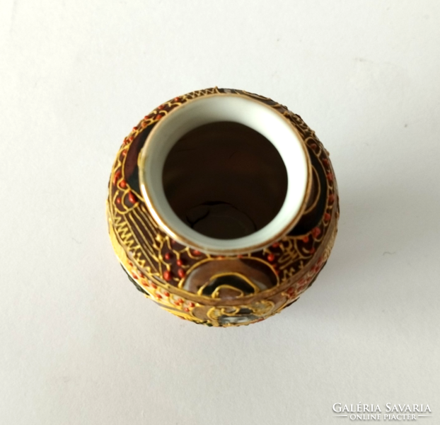 Old hand-painted Japanese satsuma porcelain small vase