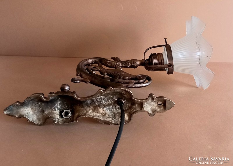 Szecessziós sárkányos bronz falikar lámpa ALKUDHATÓ design