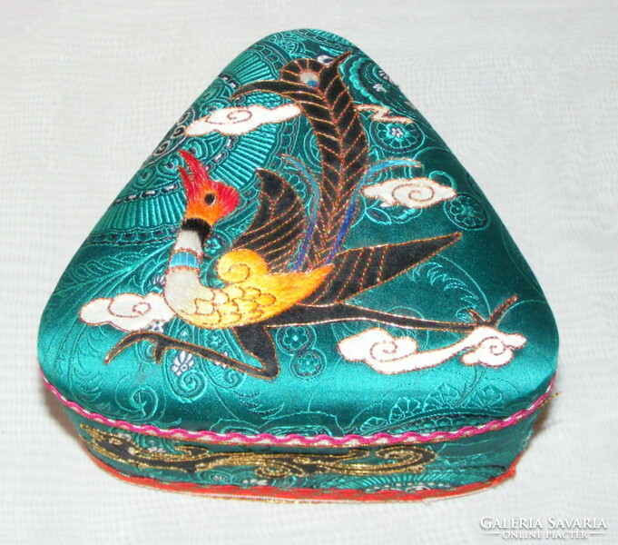 Bird silk brocade box