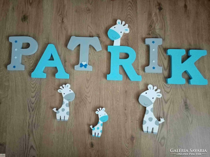 Giraffe decorative letter set, baby letter, name, decoration, baby's room, children's room