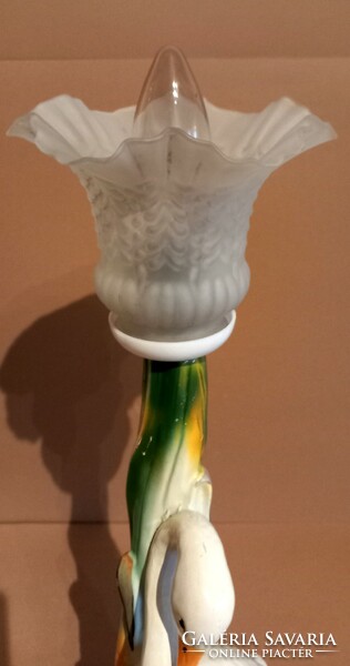 Kerámia gém asztali lámpa régi ALKUDHATÓ Art deco design