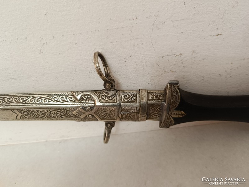 Antique Jambiya Arabic Persian Syria Morocco Berber dagger metal inlay copper knife weapon xix. No. 492 8314