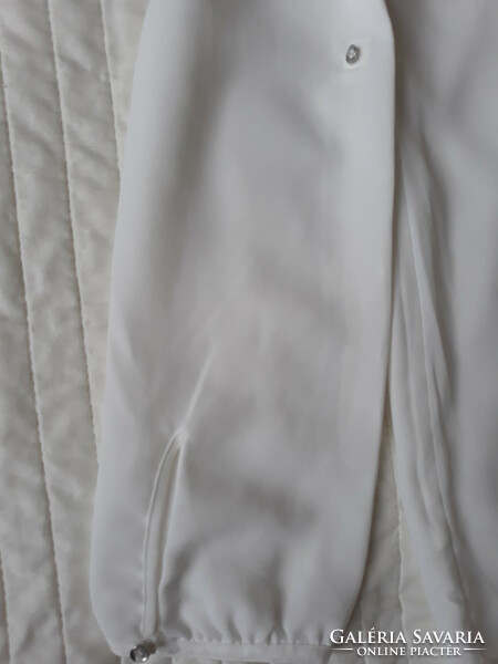 Hófehér Esprit tunika, felhajtható hosszú ujjú