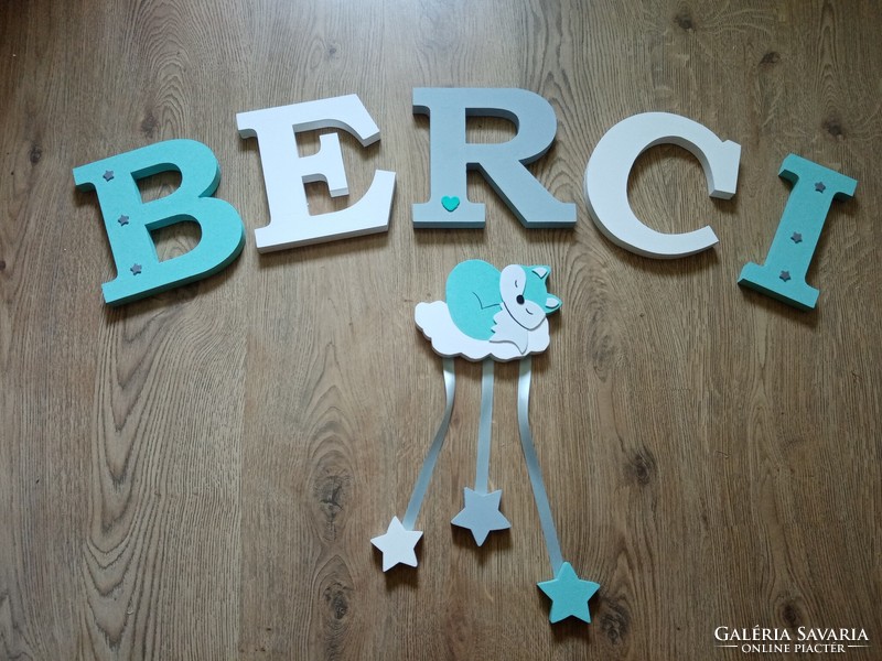 Fox decor letter set, baby visitor, baby letter, name, decoration, baby room, children's room