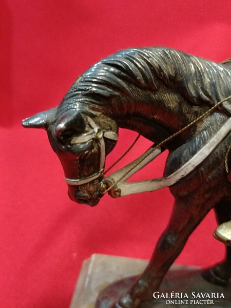Silver equestrian statue 1890-1910 years English rider!