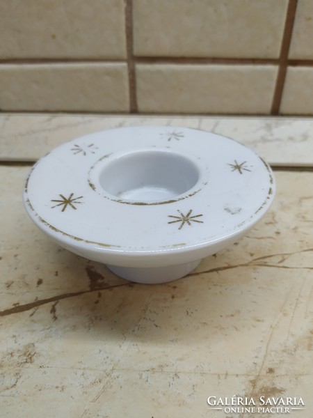 Hollóháza porcelain star-decorated one-branch candle holder for sale!