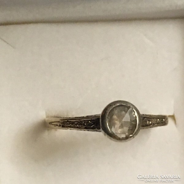 Antique gold ring diamond 55
