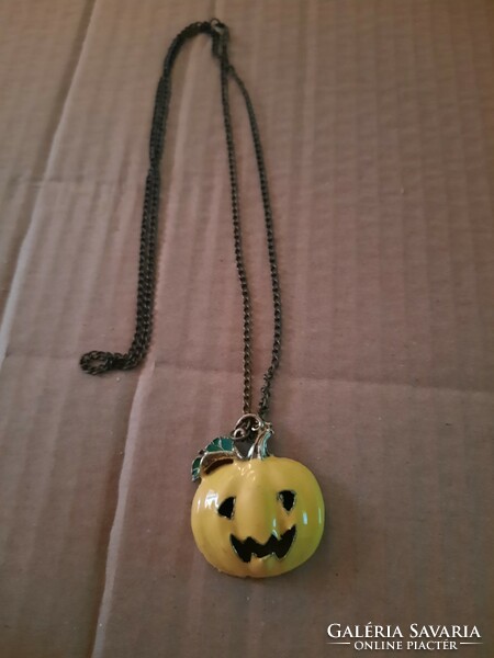Medical metal, stainless steel, antique gold color, Halloween pumpkin pendant necklace, negotiable