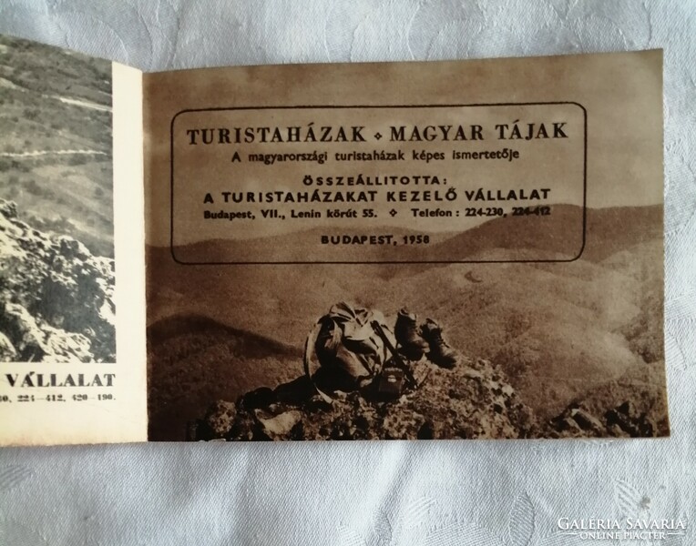 Turistaházak - magyar tájak 1958. kis könyv 128 oldalas