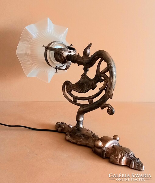 Szecessziós sárkányos bronz falikar lámpa ALKUDHATÓ design