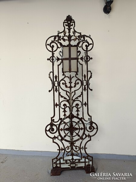 Antique mirror coat hanger heavy cast iron hall wall hall wall one arm damaged 737 8368