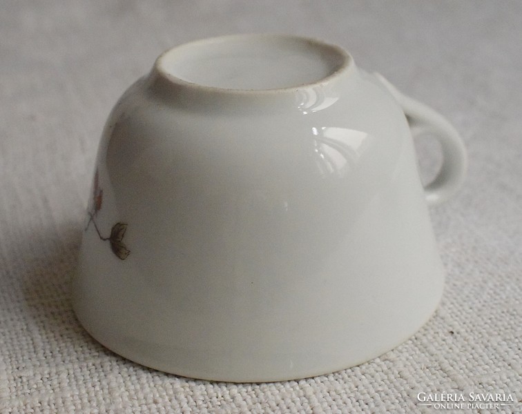 Antik vadrózsa mintás porcelán bögre , csésze , komacsésze 10,6 x 6,5 cm +fül
