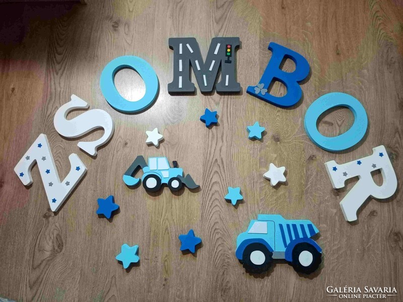 Machine-made decor letter set, baby letter, name, decoration, baby's room, children's room