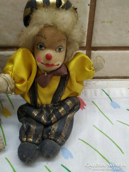 Antique porcelain doll, clown for sale! 13 Cm.
