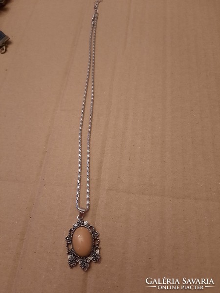 Medical metal, stainless steel, citrine stone necklace, negotiable