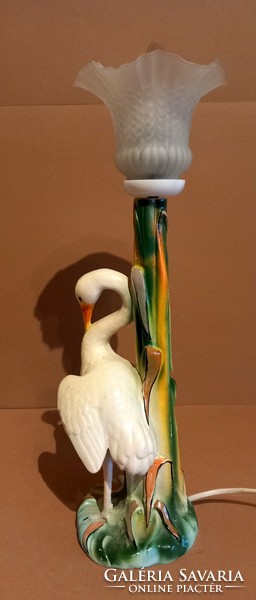 Kerámia gém asztali lámpa régi ALKUDHATÓ Art deco design