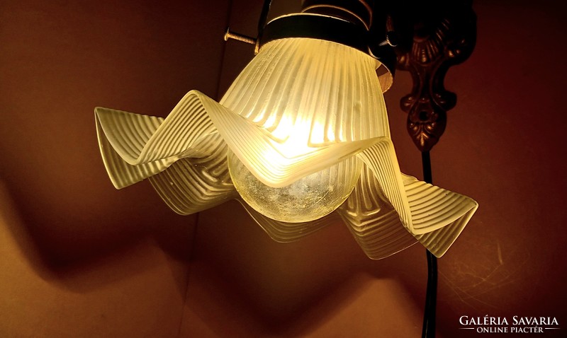 Szecessziós sárkányos bronz falikar lámpa ALKUDHATÓ design