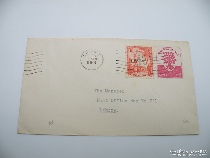 Uk0047 1963 Pakistan envelope stamp unopened