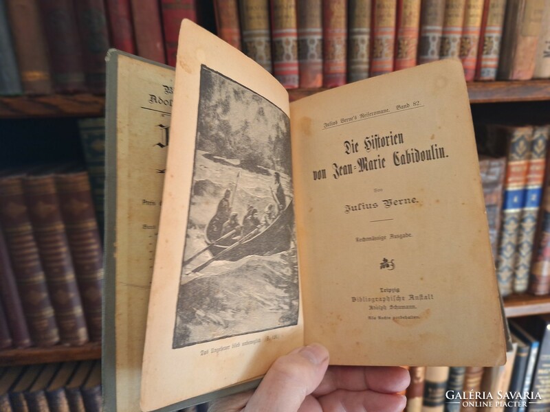 CETVADÁSZOK  a magyar k.! 1900 gótbetűs  német  VERNE: DIE HISTORIEN VON JEAN- MARIE CABIDOULIN-