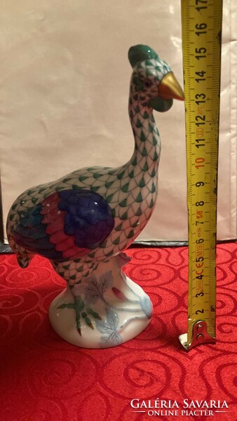 Herend, green scale-patterned guinea fowls! 15.5 Cm!!