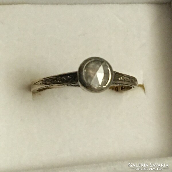 Antique gold ring diamond 55