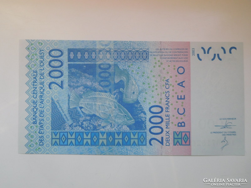 Nyugat Afrikai Államok / Szenegál/  2000 francs 2003-23 UNC