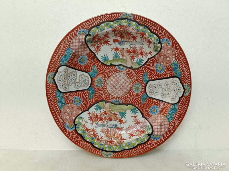 Antik nagy Japán porcelán imari madár mintás tányér 489 8257