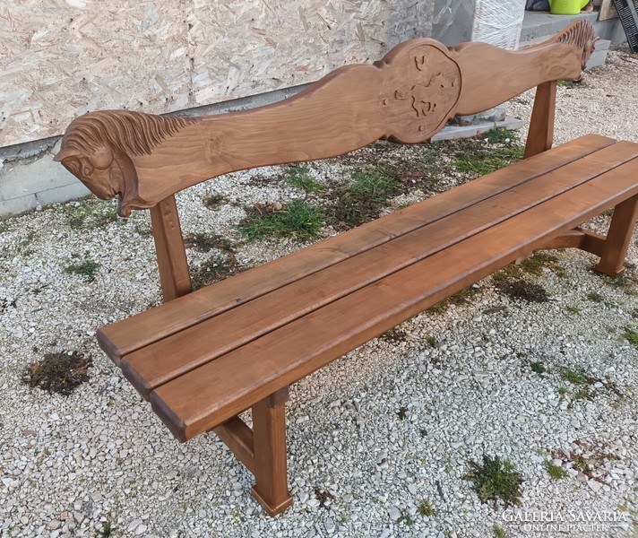 Horse bench loca carved bench wooden bench equestrian gifts equestrian products riding horse head bench wooden carving horse