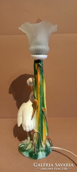 Kerámia gém asztali lámpa régi ALKUDHATÓ Art deco design