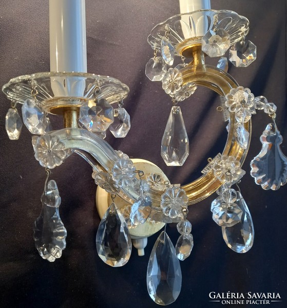 Mária Theresia style lead crystal wall arm 4 pcs