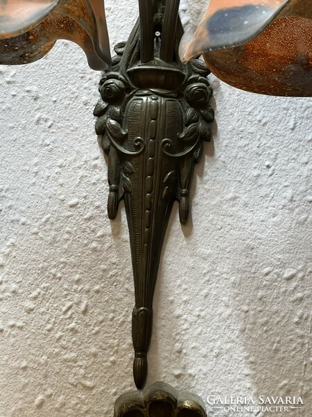 Antique copper double wall bracket
