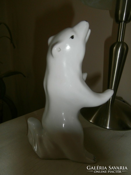 Art deco jeges medve porcelán figura