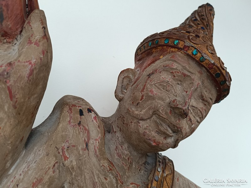 Antique Burmese Buddhist Wooden Statue Buddha Burma 754 8346