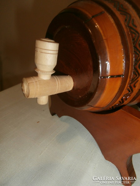Retro ornament wooden barrel larger size