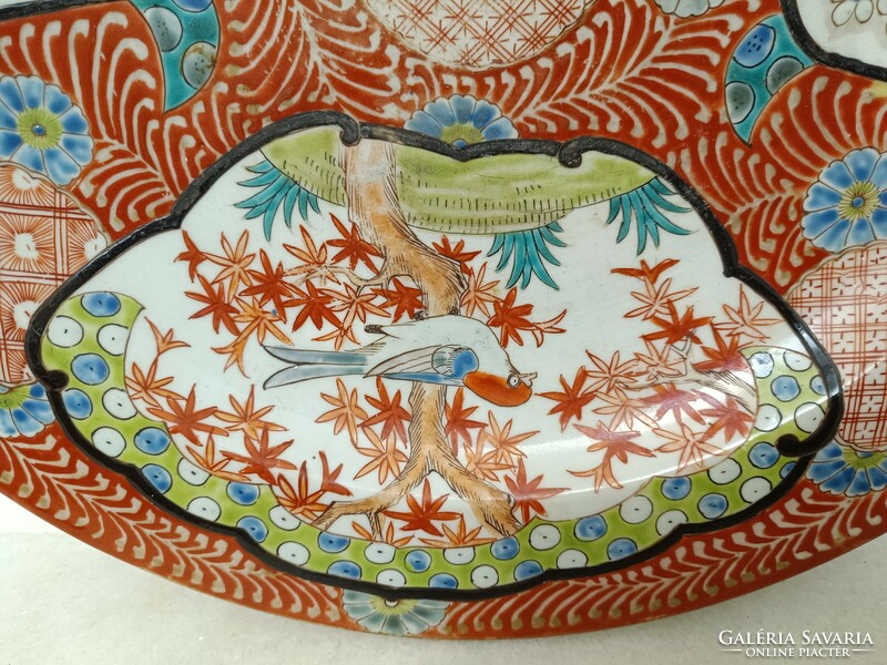 Antik nagy Japán porcelán imari madár mintás tányér 489 8257