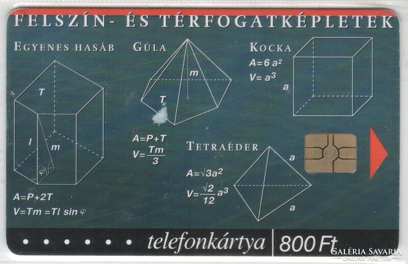 Magyar telefonkártya 0143    2002 Puska Matematika 4   GEM 7    50.000 Db-os