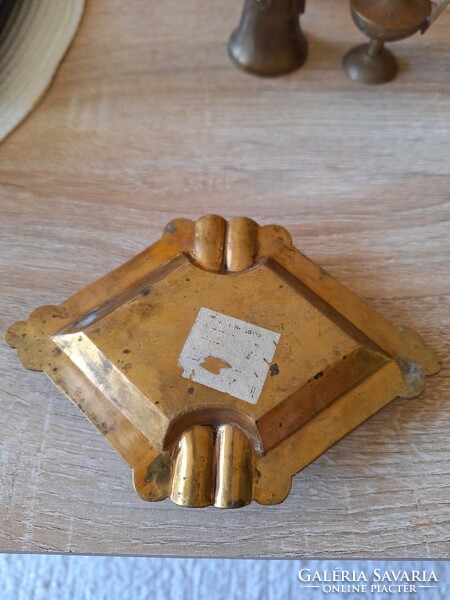 Old copper ashtray