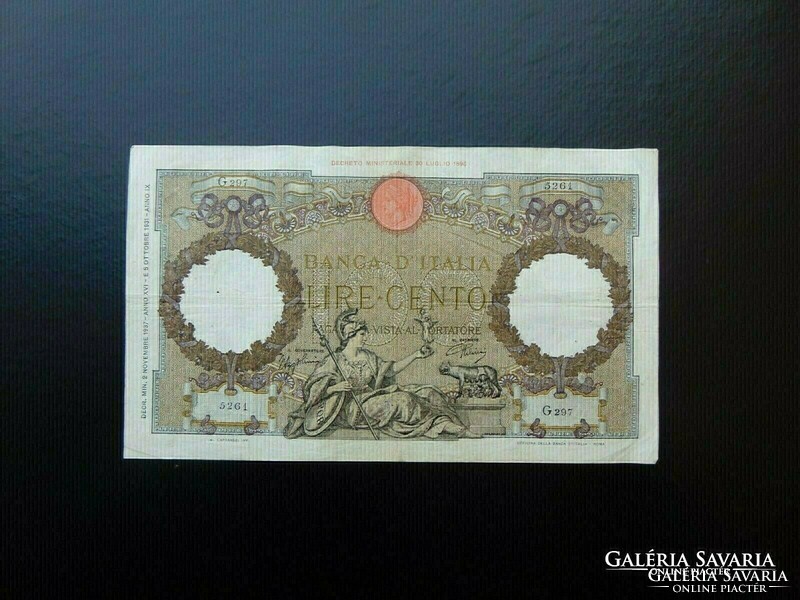 Olaszország 100 lira 1937