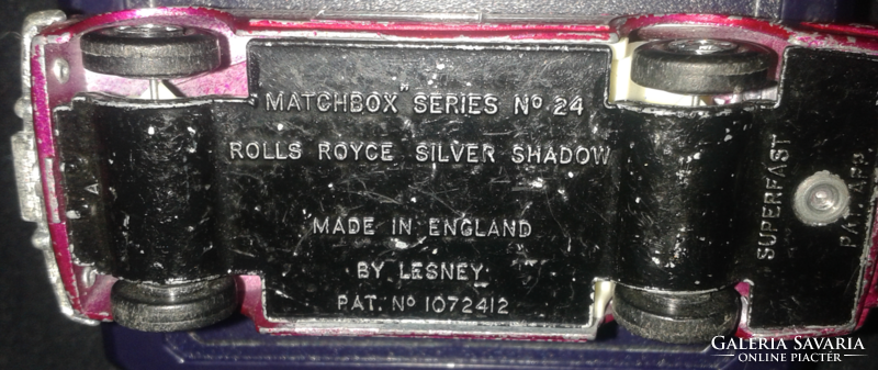 Matchbox Series No 24 C1 Rolls Royce Silver Shadow, 1967 Made in England by Lesney