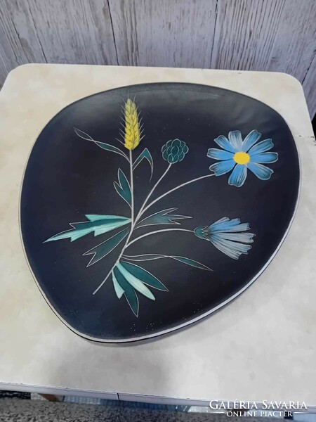 Art deco ceramic wall plate - unmarked ruscha