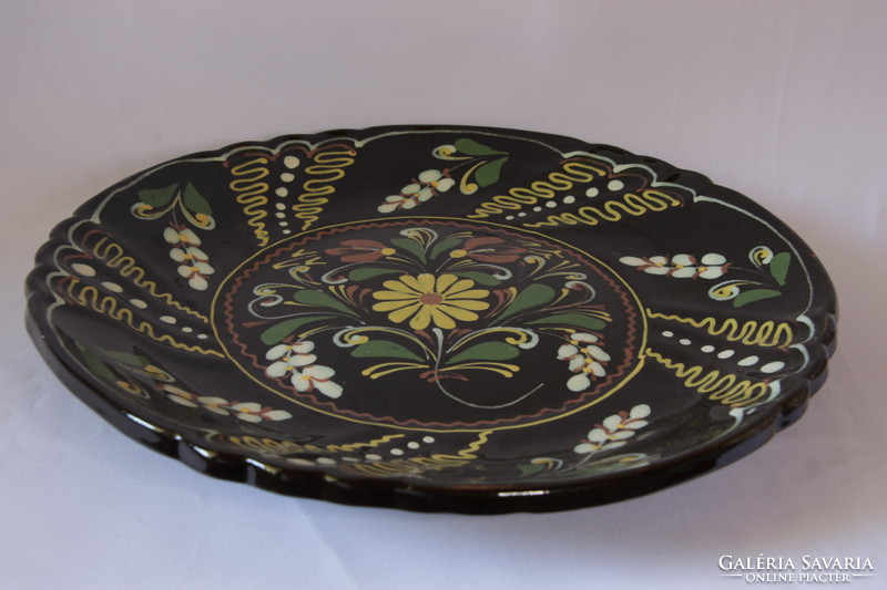 Large glazed ceramic dinner plate 29 cm