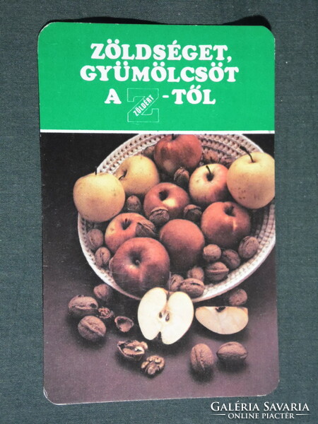 Card calendar, green fruit and vegetable company, 1982, (4)