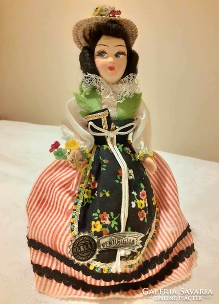 Beautiful, vintage Italian doll in Ventimiglia folk costume