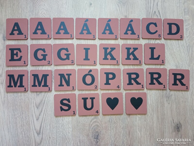 Scrabble-style family name decoration, wall decoration, letter