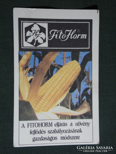 Card calendar, báska mgtsz, iron well, fito horm, corn, 1982, (4)