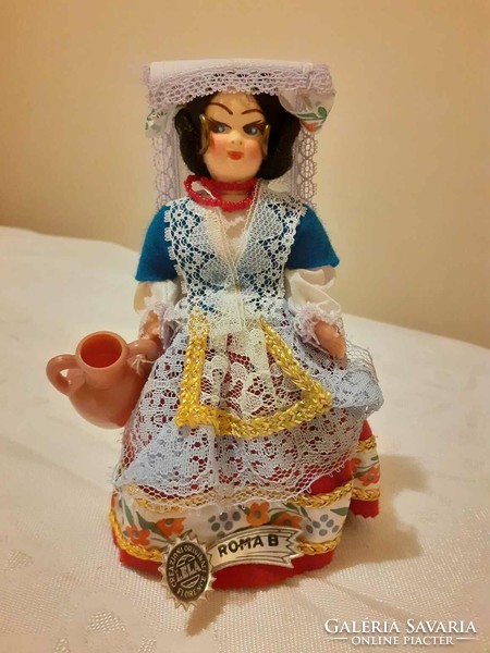 Beautiful vintage Italian doll in Roman costume