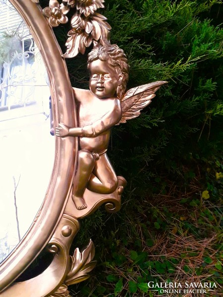 Gilded mirror / angel - putto.