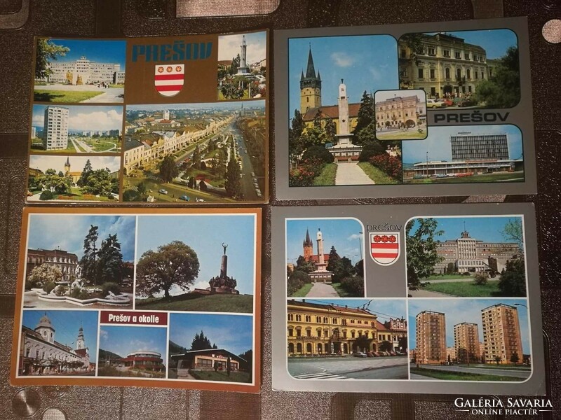 Régi képeslapok Presov (Eperjes) 4 db