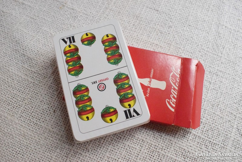 Coca Cola magyar kártya , Offset zrt , 9 x 6 cm játék bontatlan pakli , csomag II.
